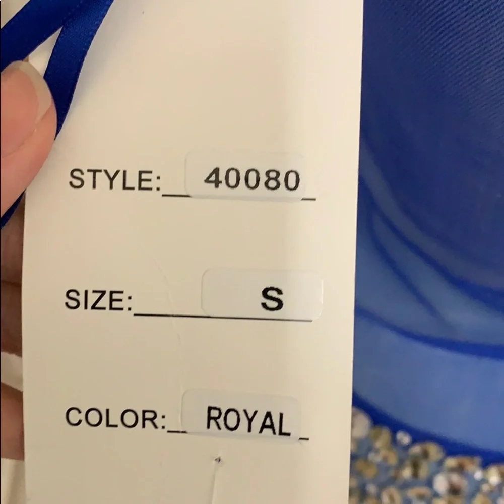 Fiesta Fashion Royal Blue evening gown - Picture 6 of 7